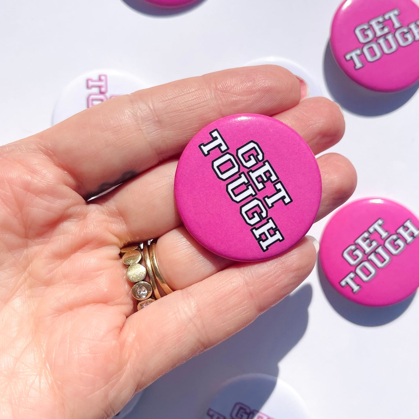 Get Tough Band Buttons